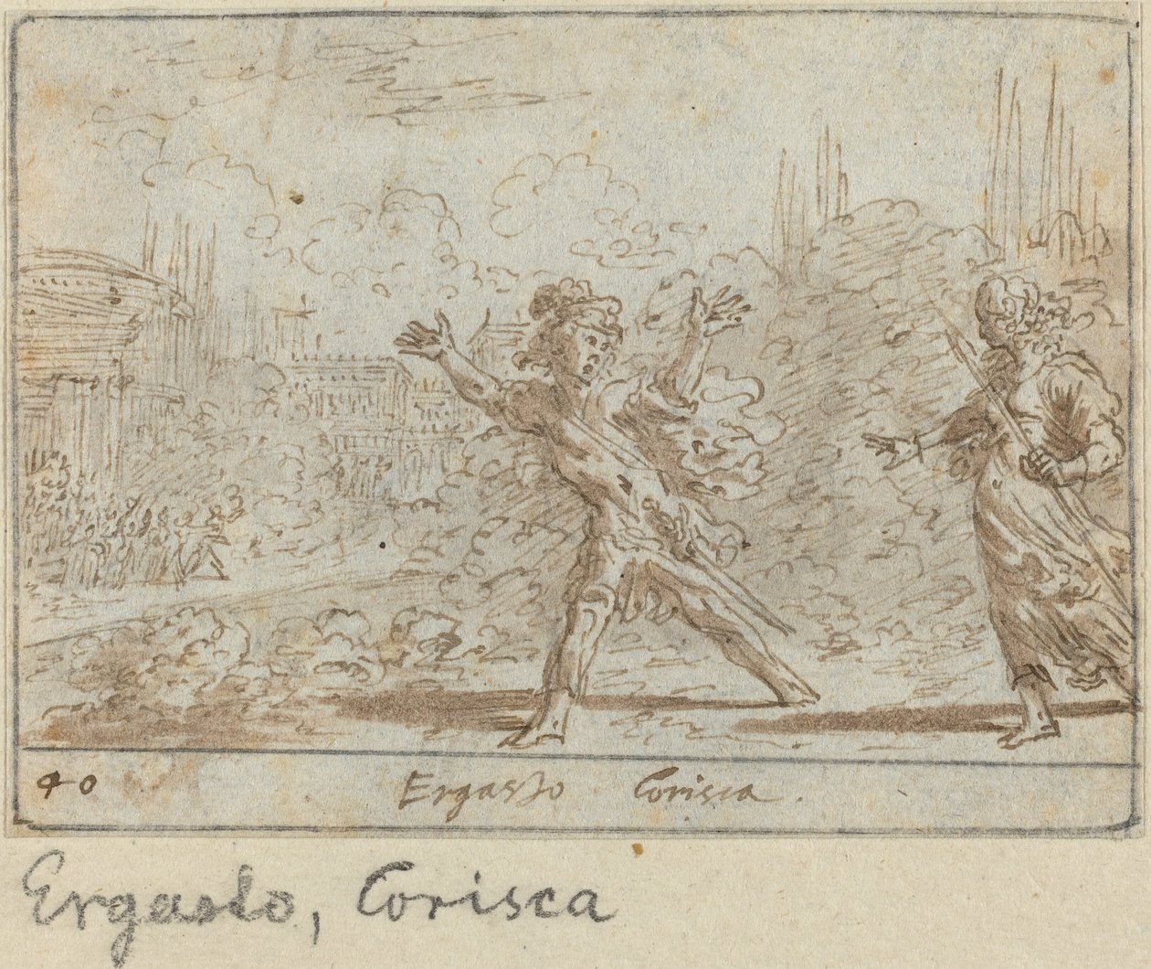 Ergasto og Corisca av Johann Wilhelm Baur