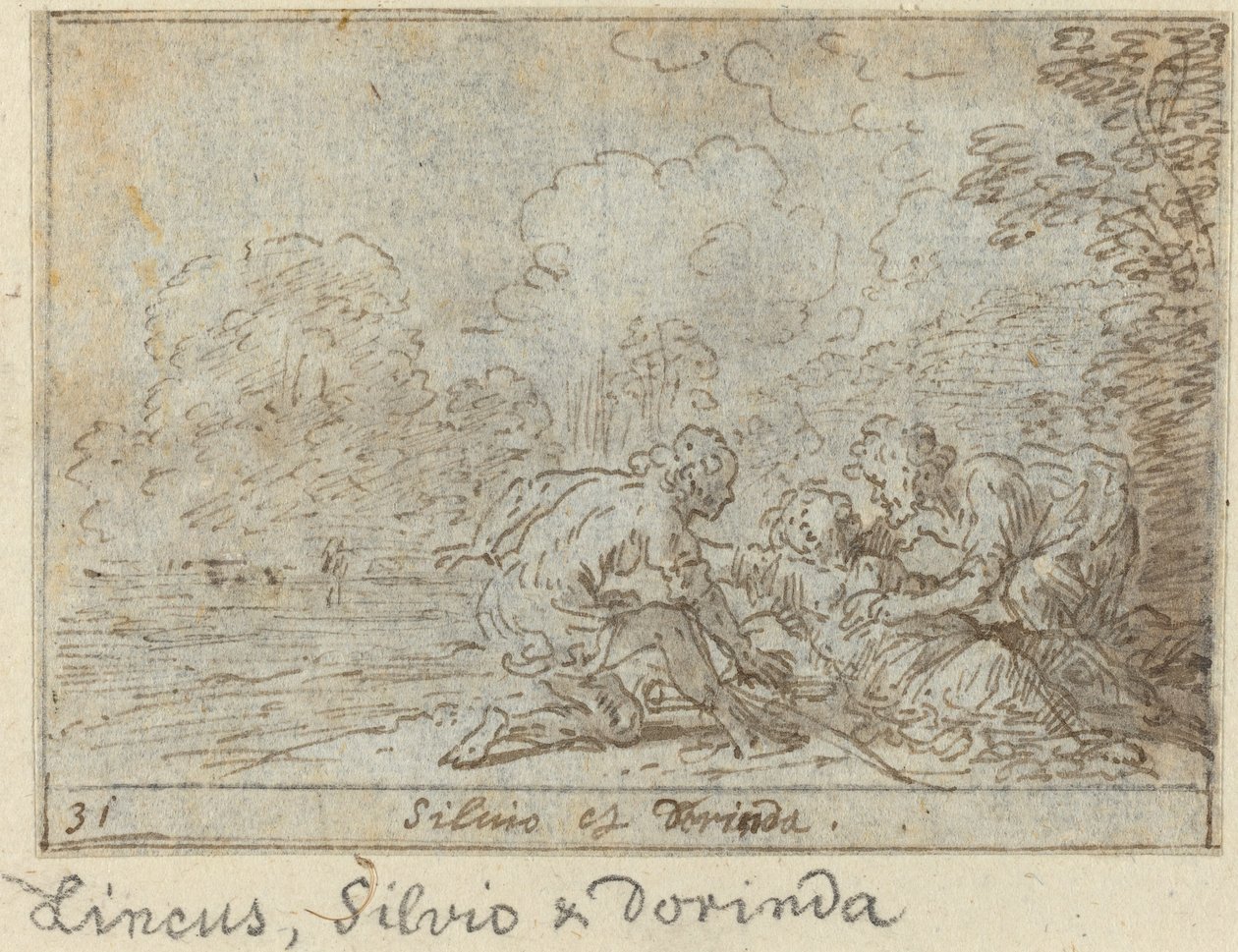 Linco, Silvio og Dorinda av Johann Wilhelm Baur