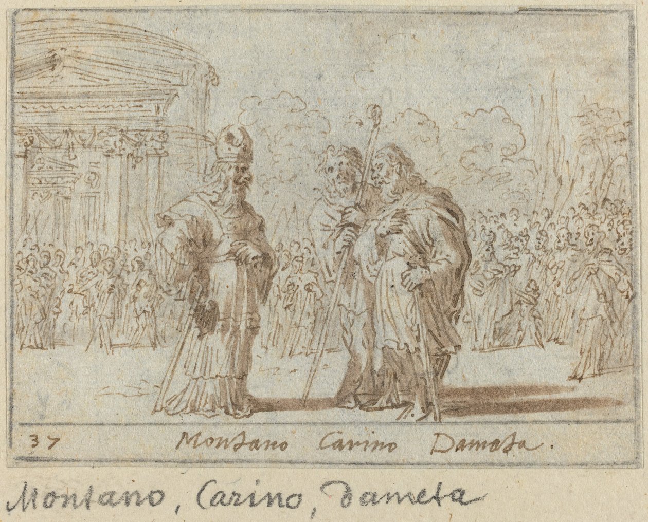 Montano, Carino og Dameta av Johann Wilhelm Baur