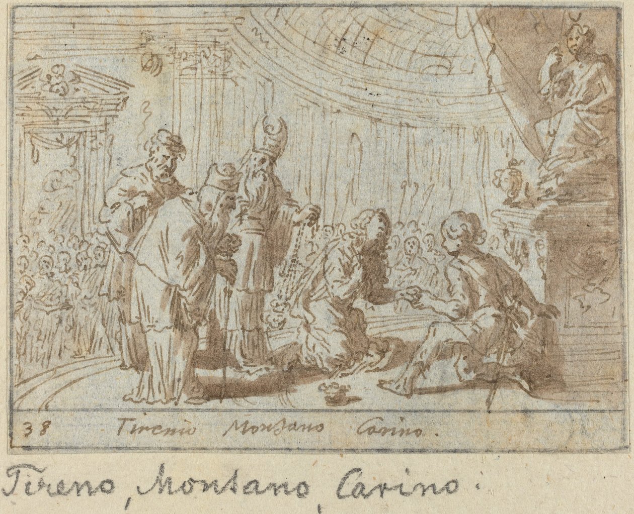 Tirenio, Montano og Carino av Johann Wilhelm Baur