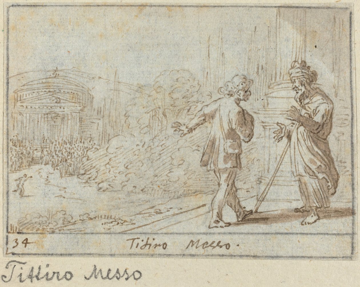 Titiro og Messo, 1640. av Johann Wilhelm Baur