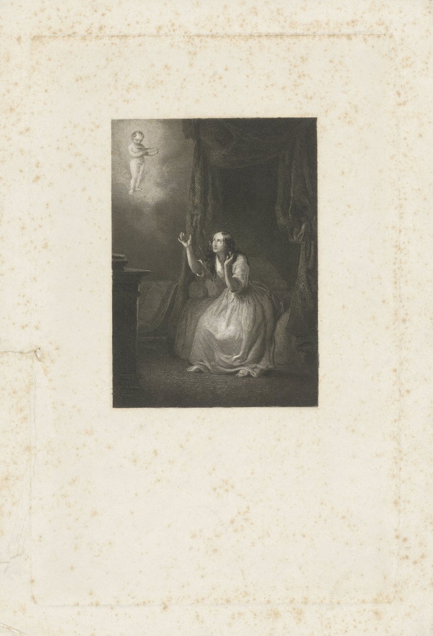 En ung kvinne har en visjon av Johann Wilhelm Kaiser (I)