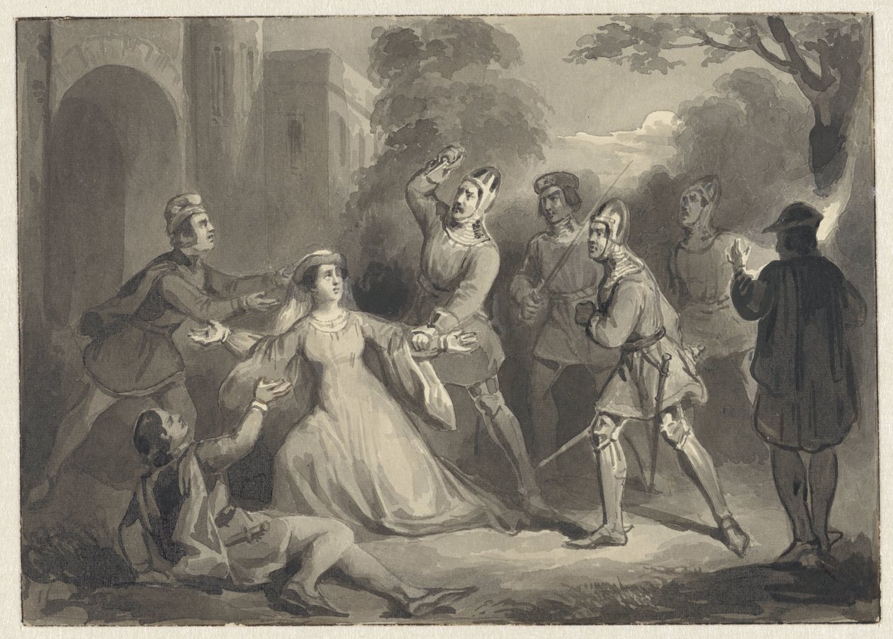 Mordet på Alida van Poelgeest, 1392 av Johann Wilhelm Kaiser (I)