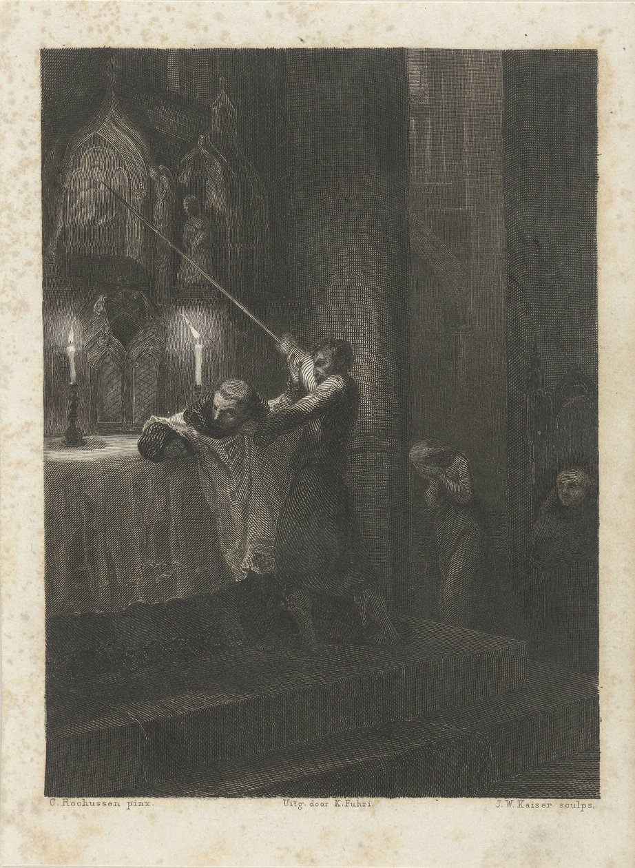 Ødeleggelse av en altertavle av Johann Wilhelm Kaiser (I)