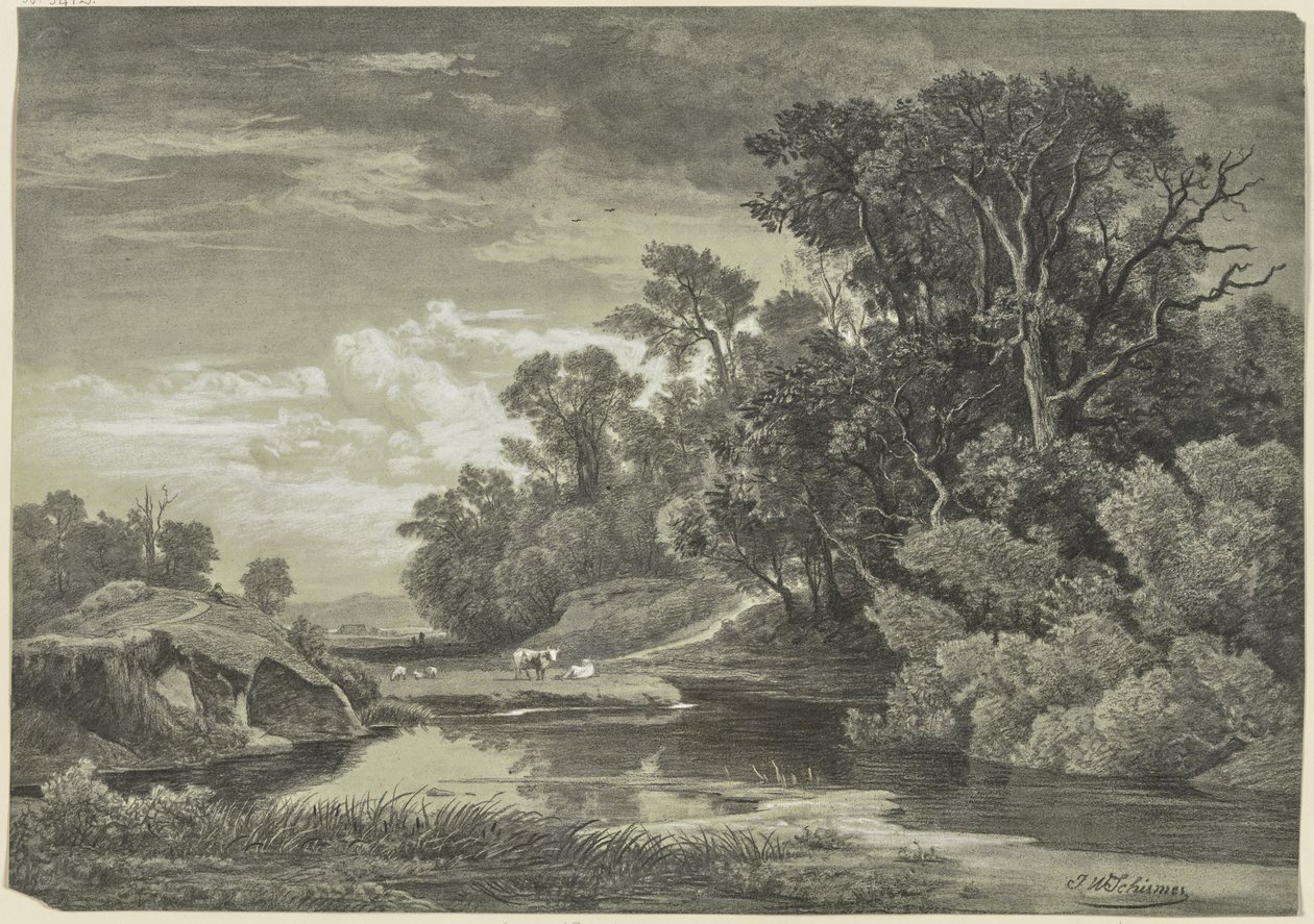 Ved Arly nær Karlsruhe av Johann Wilhelm Schirmer
