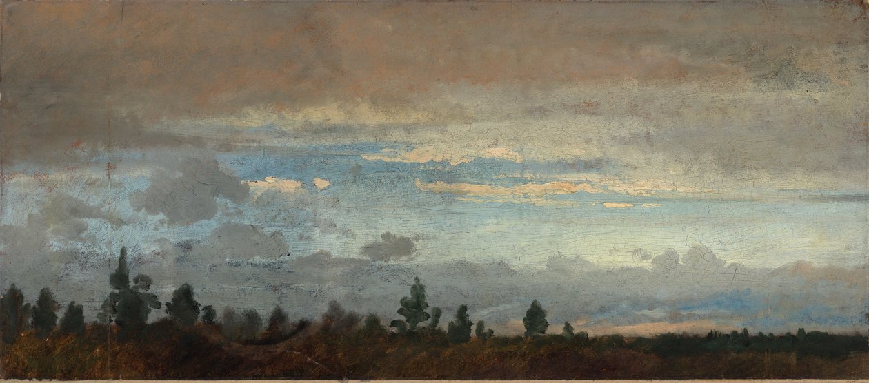 Skyet kveldshimmel av Johann Wilhelm Schirmer