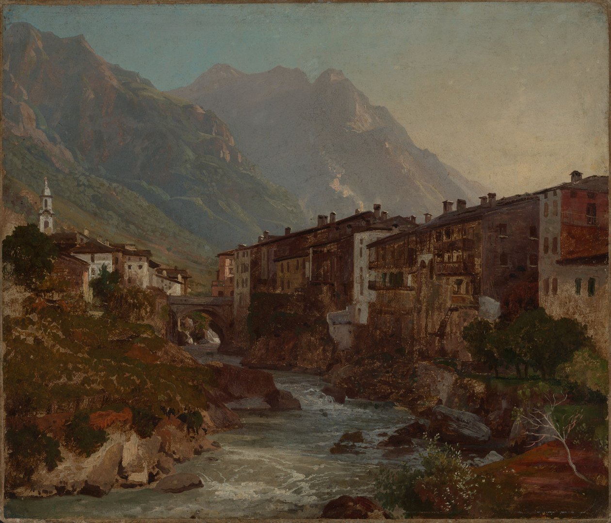 Utsikt over Chiavenna av Johann Wilhelm Schirmer