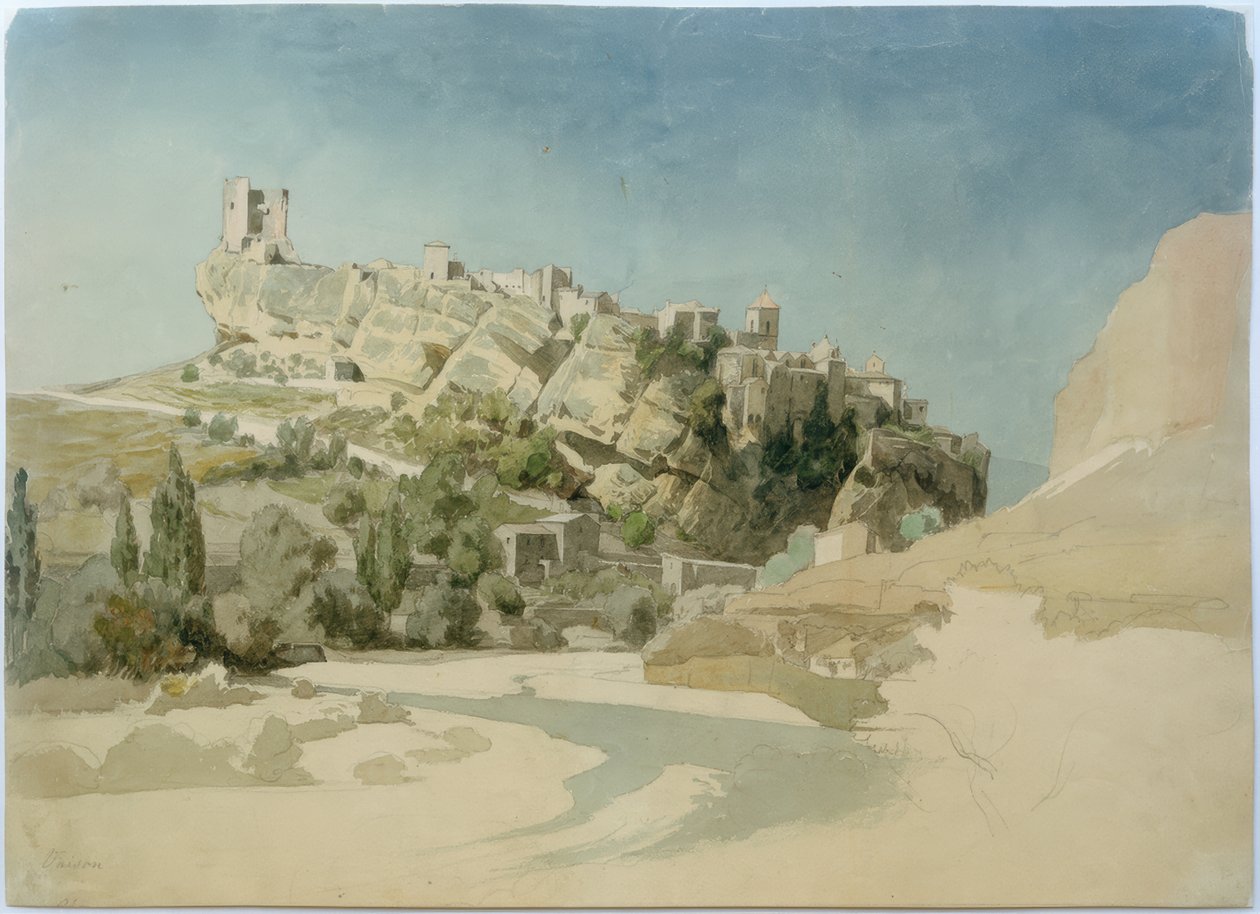 Blick på Vaison-la-Romaine av Johann Wilhelm Schirmer