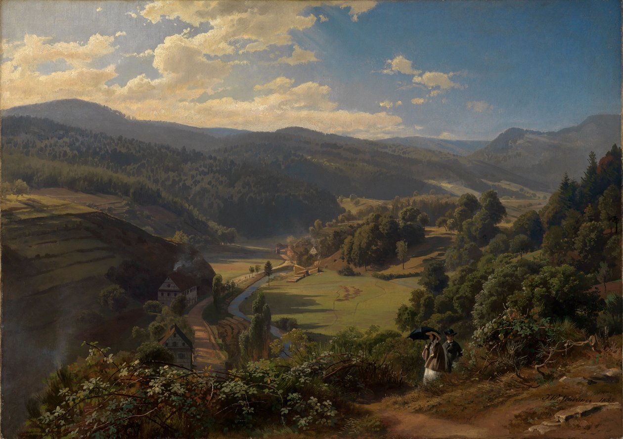 Geroldsau-dalen ved Baden-Baden av Johann Wilhelm Schirmer