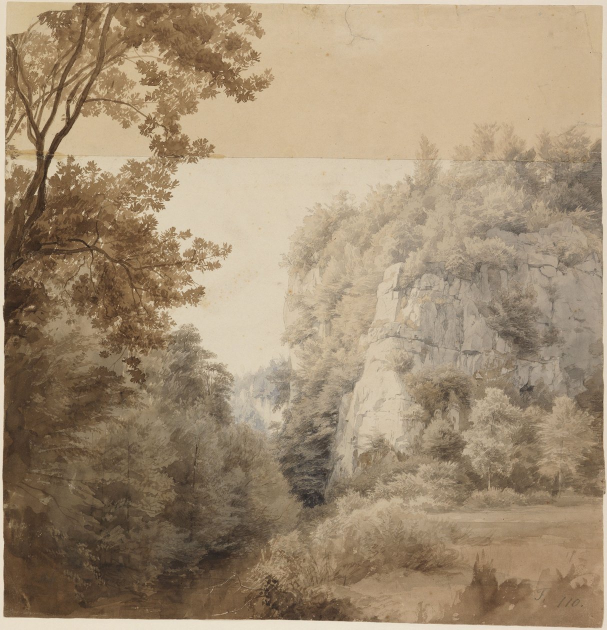 Rabenstein i Neanderdalen nær Düsseldorf av Johann Wilhelm Schirmer