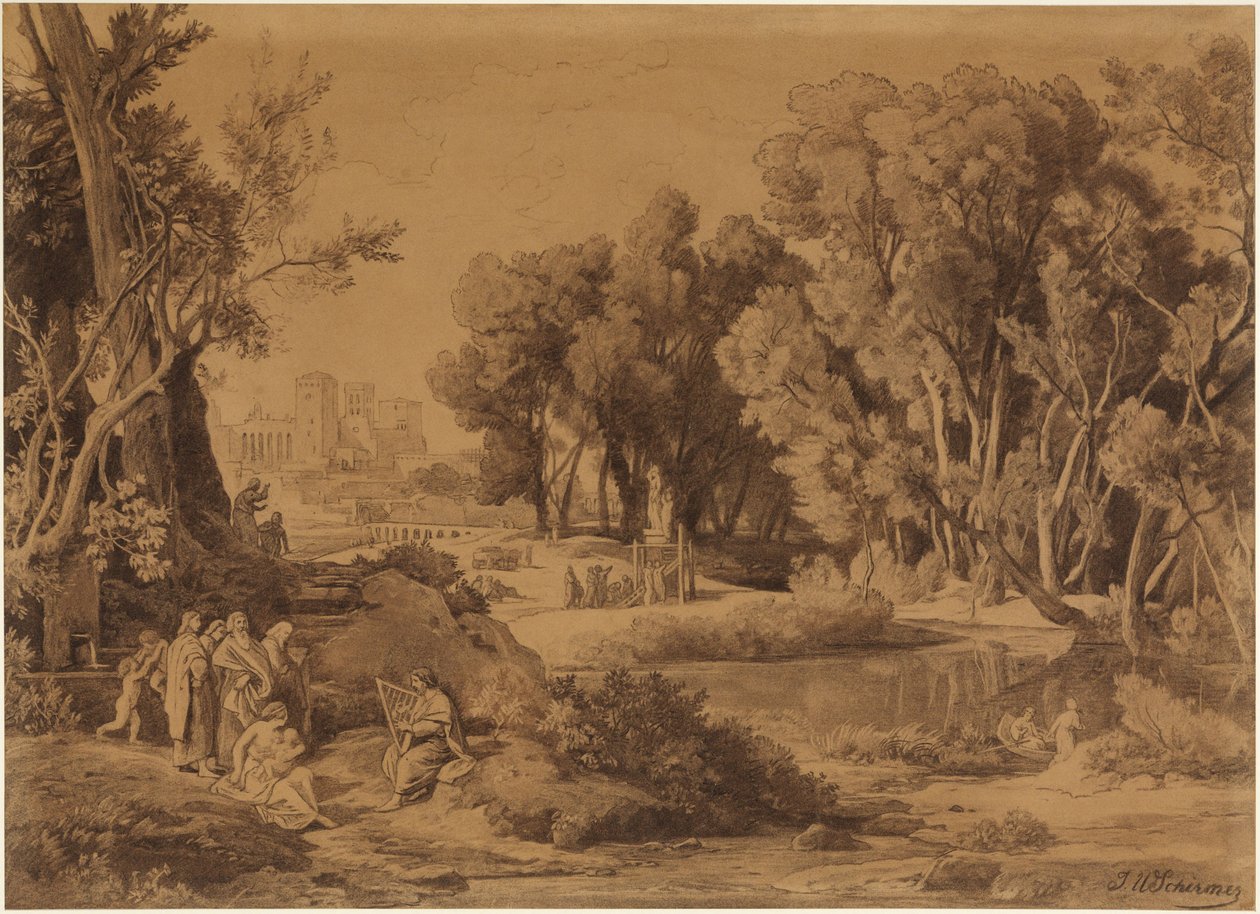Kunstens oppfinnelse i Kains slekt (1. Mosebok 4, 20-22) av Johann Wilhelm Schirmer