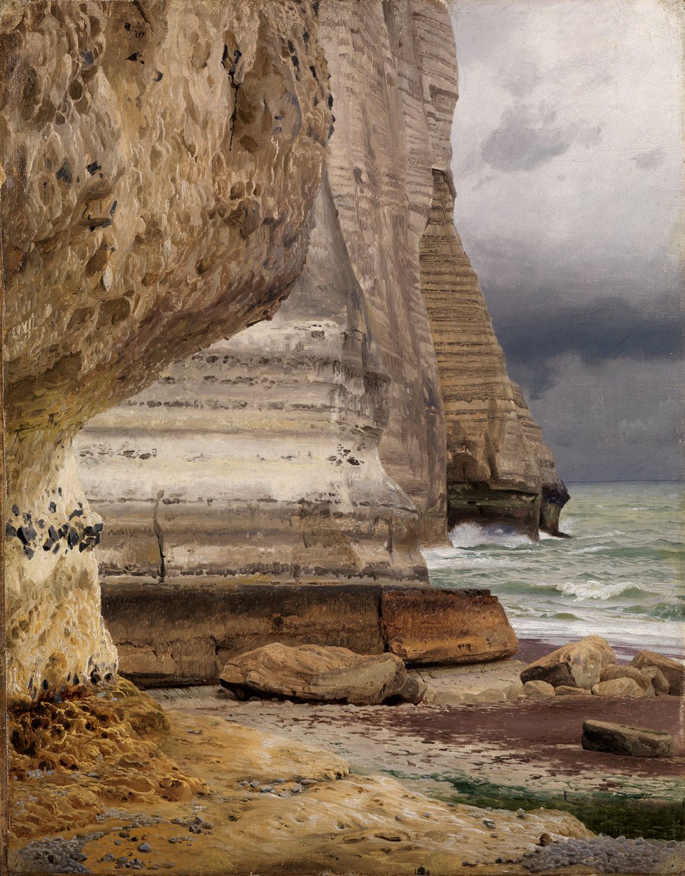 Klippekysten ved Étretat av Johann Wilhelm Schirmer