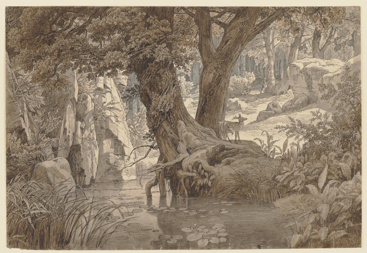 Skoglandskap av Johann Wilhelm Schirmer