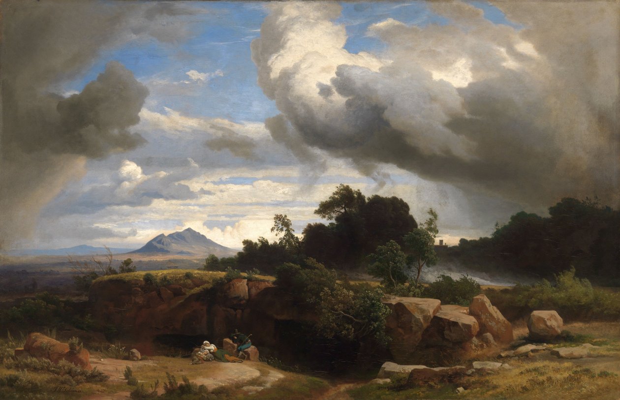 Nærmende tordenvær i den romerske Campagna av Johann Wilhelm Schirmer