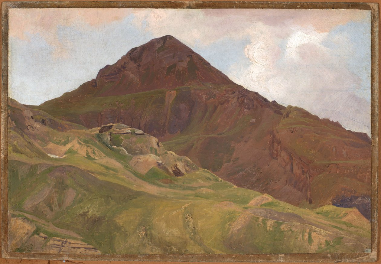 Goldt høyfjellslandskap av Johann Wilhelm Schirmer