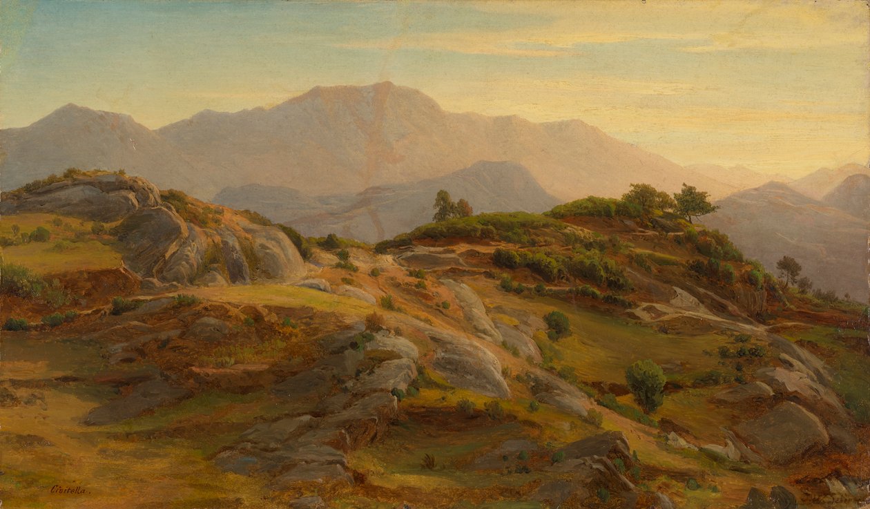 Landskap ved Civitella av Johann Wilhelm Schirmer