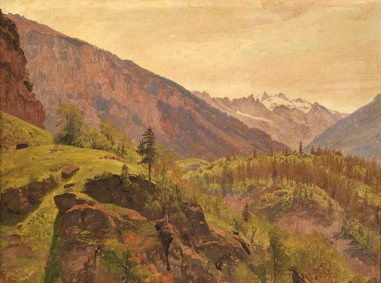 Sveitsisk fjellandskap av Johann Wilhelm Schirmer