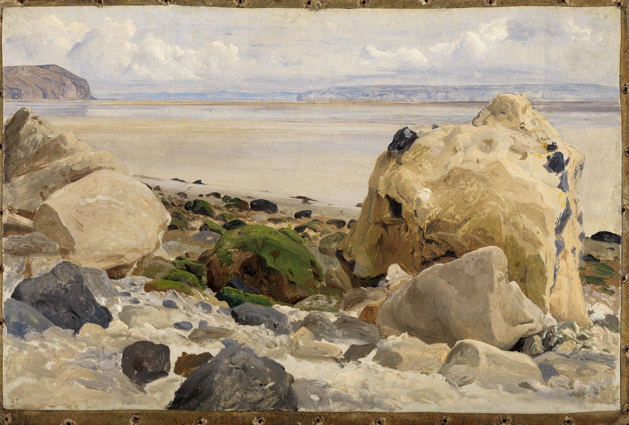 Steinete strand av Johann Wilhelm Schirmer