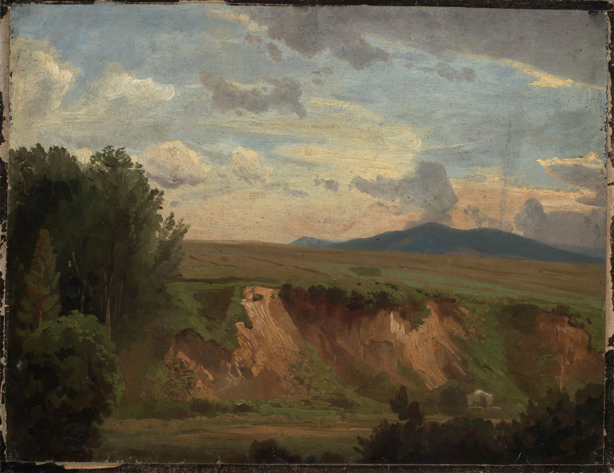 Sørfransk landskap med naken skråning av Johann Wilhelm Schirmer