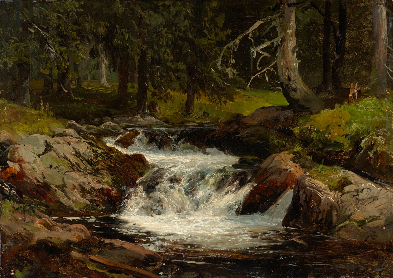 Skogsbekk av Johann Wilhelm Schirmer