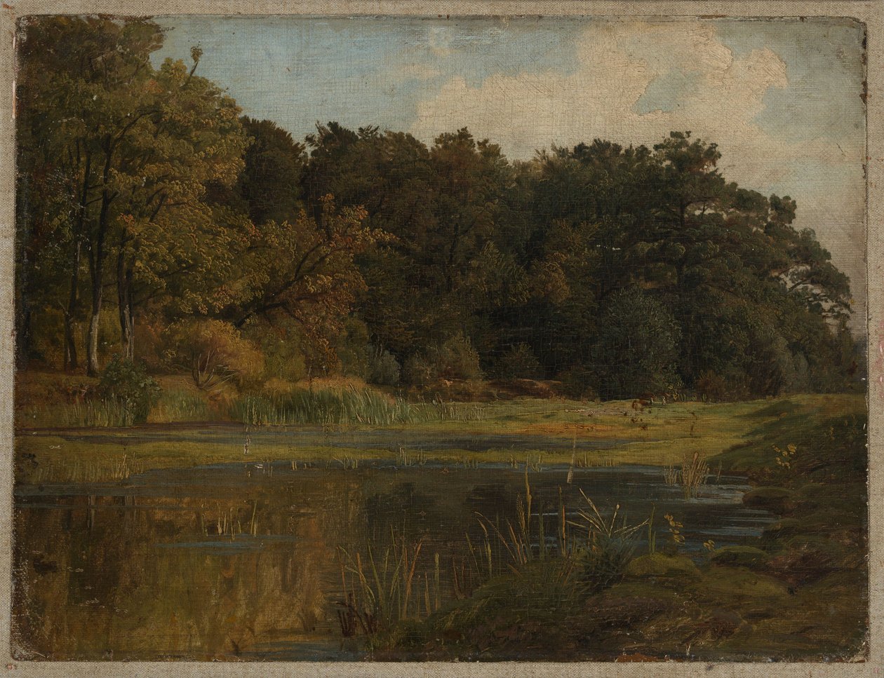 Skogsdam av Johann Wilhelm Schirmer