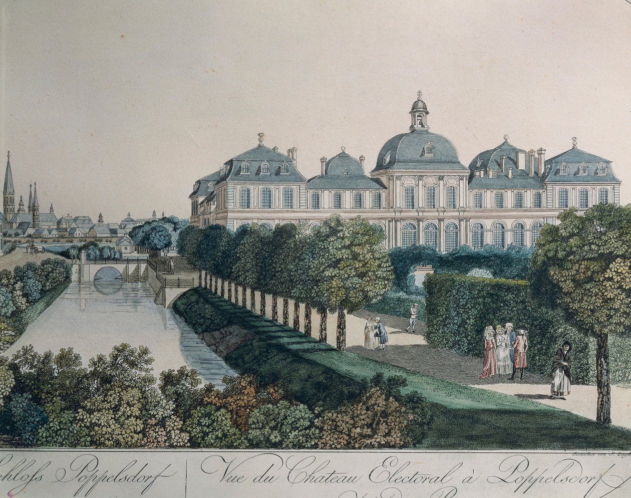 Prinsens valgpalass i Poppelsdorf, nær Bonn, av Johann Ziegler av Johann Ziegler