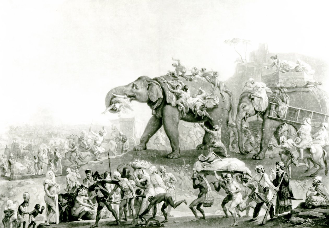 Ambassaden til Hyderback til Calcutta, ca. 1800 av Johan Joseph Zoffany