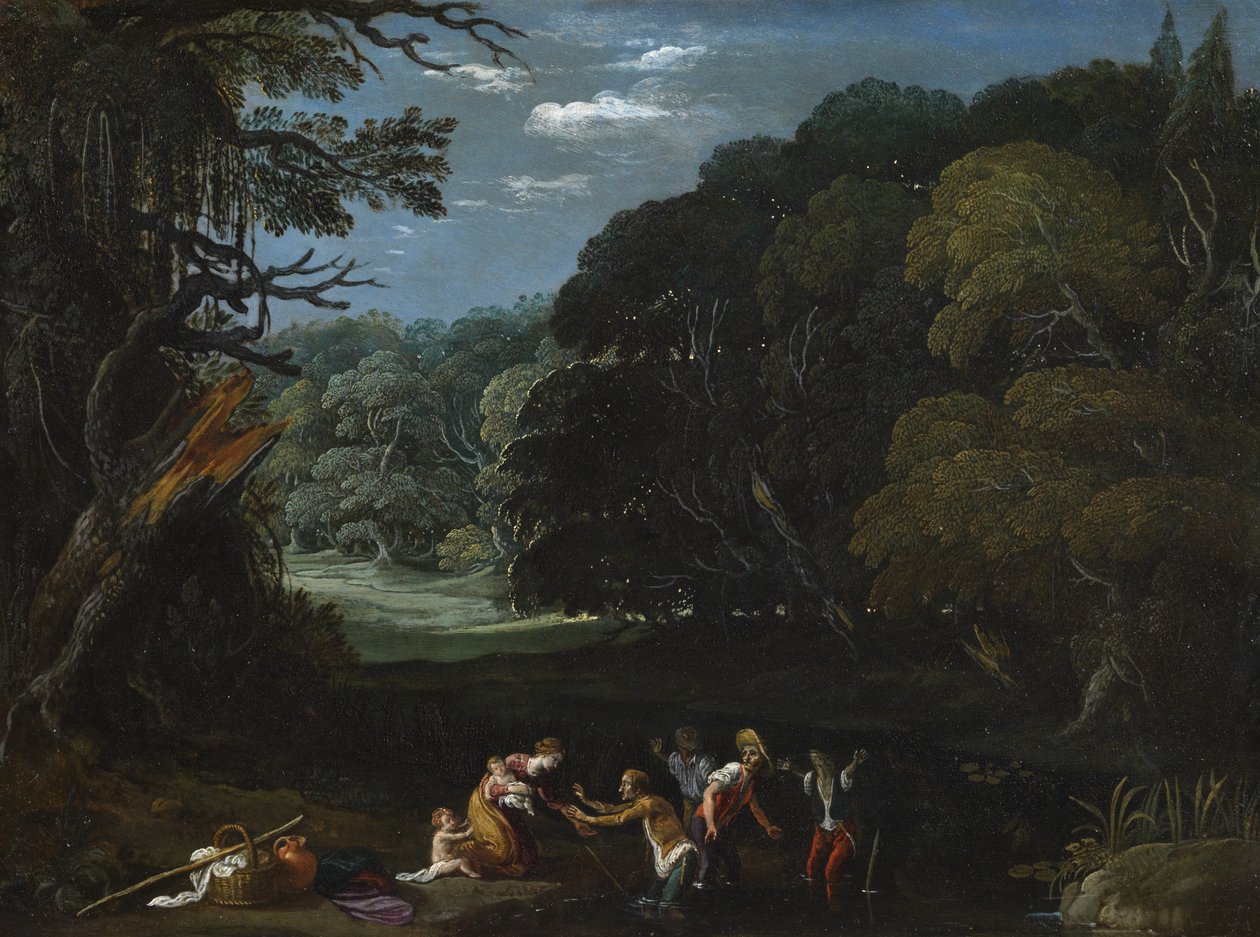 Latona endret de lykiske bøndene til frosker (etter Elsheimer?) av Johann or Hans (attr.to) Konig