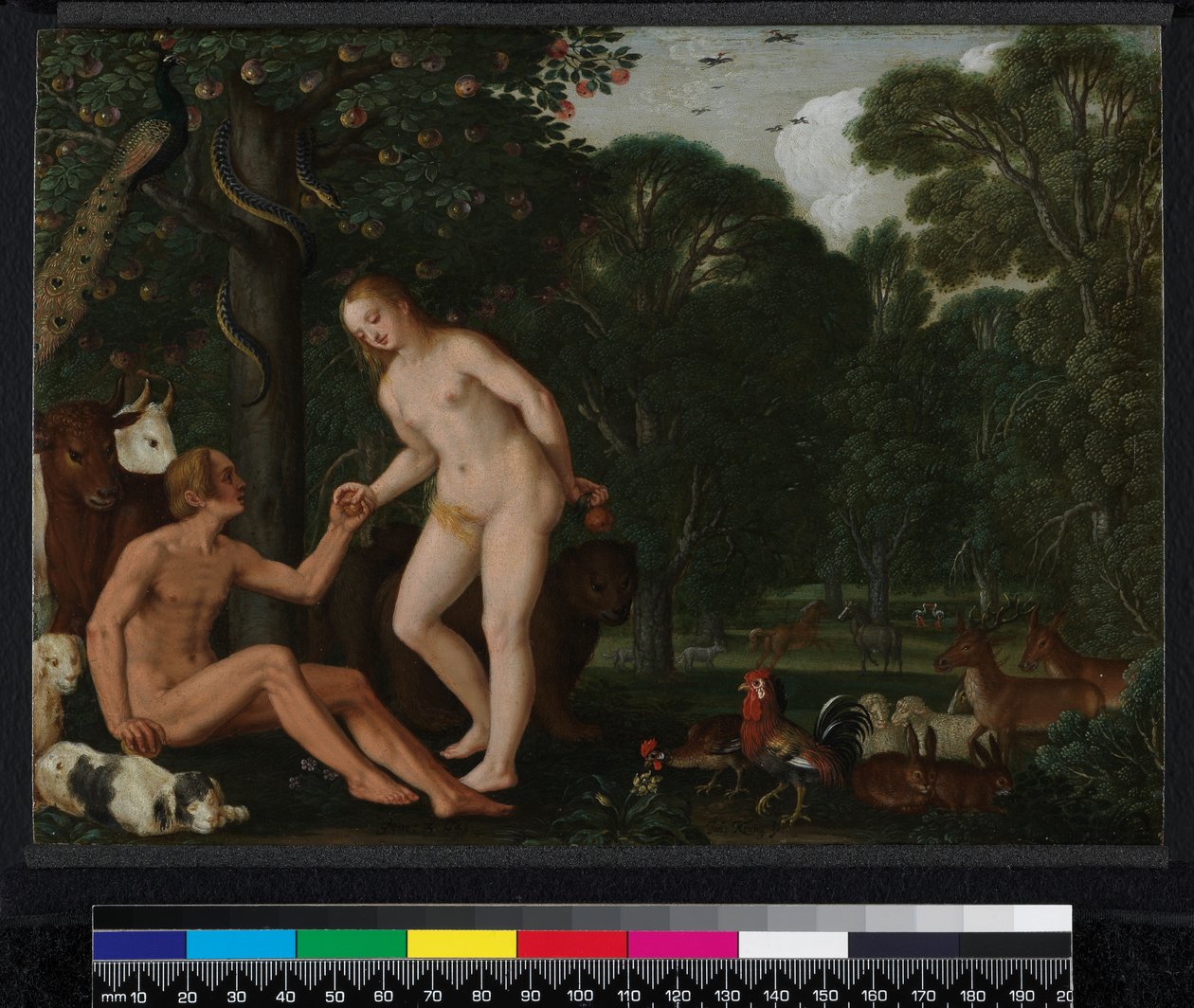 Adam og Eva i paradis, 1629 av Johann or Hans Konig