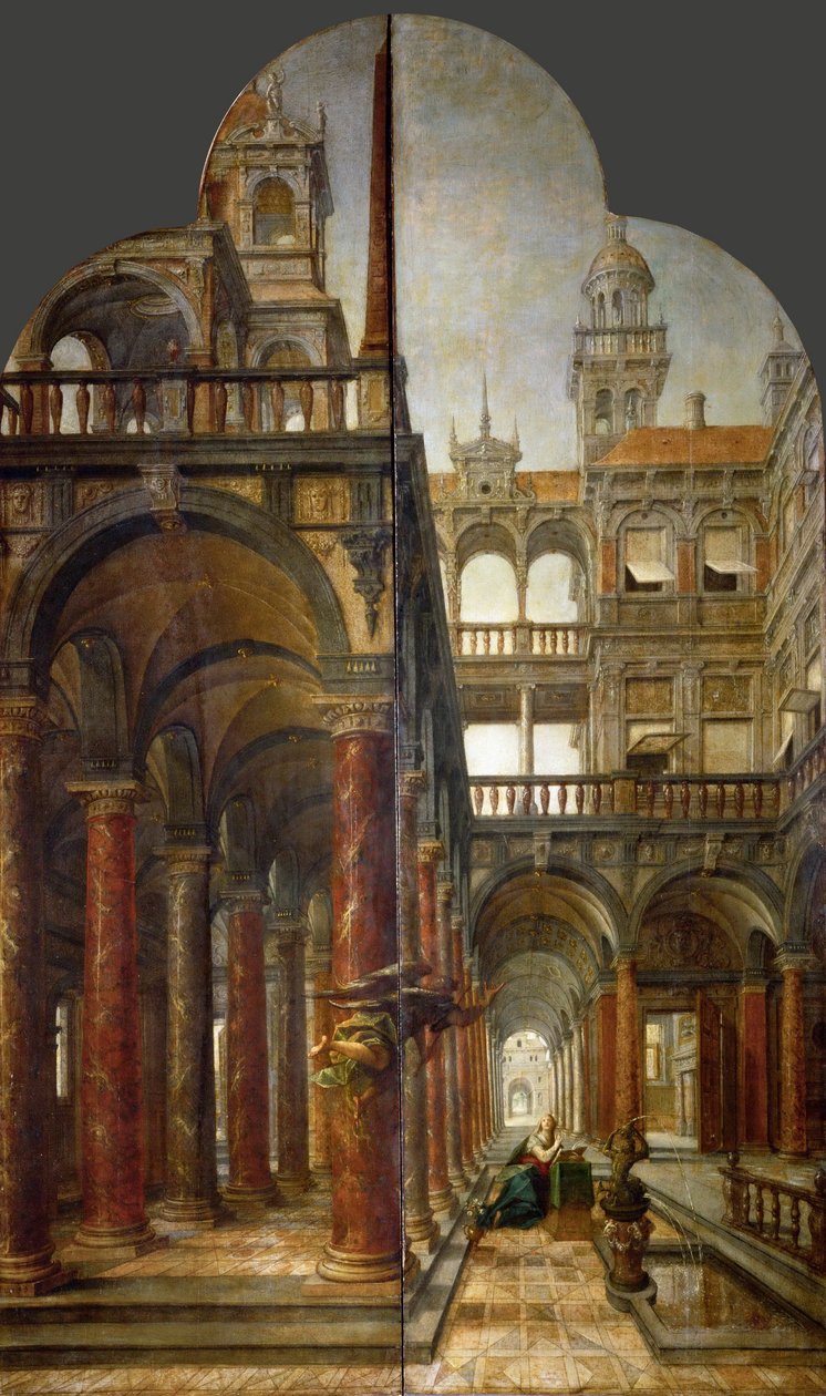 Bebudelsen - Hans von Aachen (1552-1615). Olje på tre av Johann or Hans von Aachen