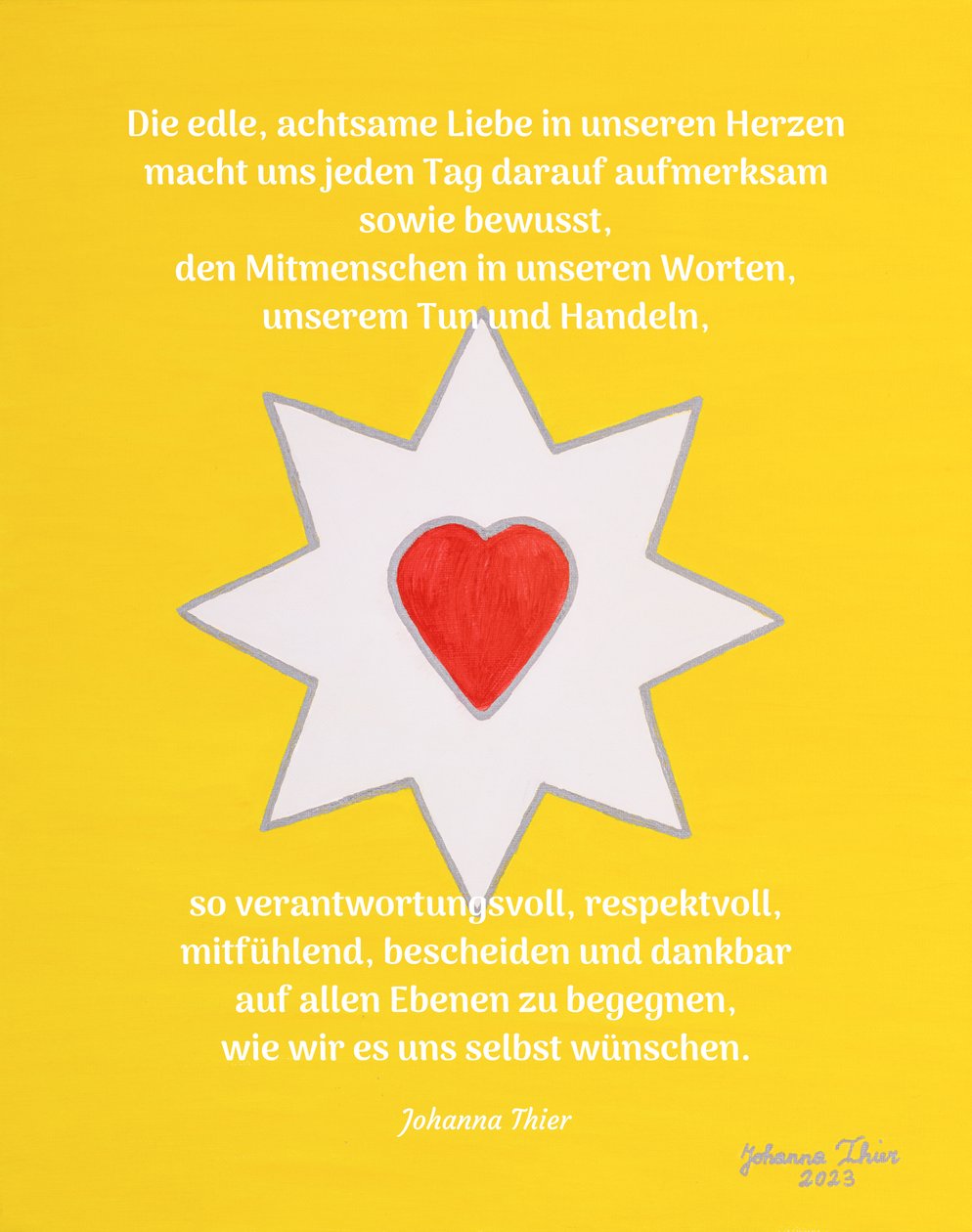 The joyful heart love star - versjon 1 av Johanna Thier