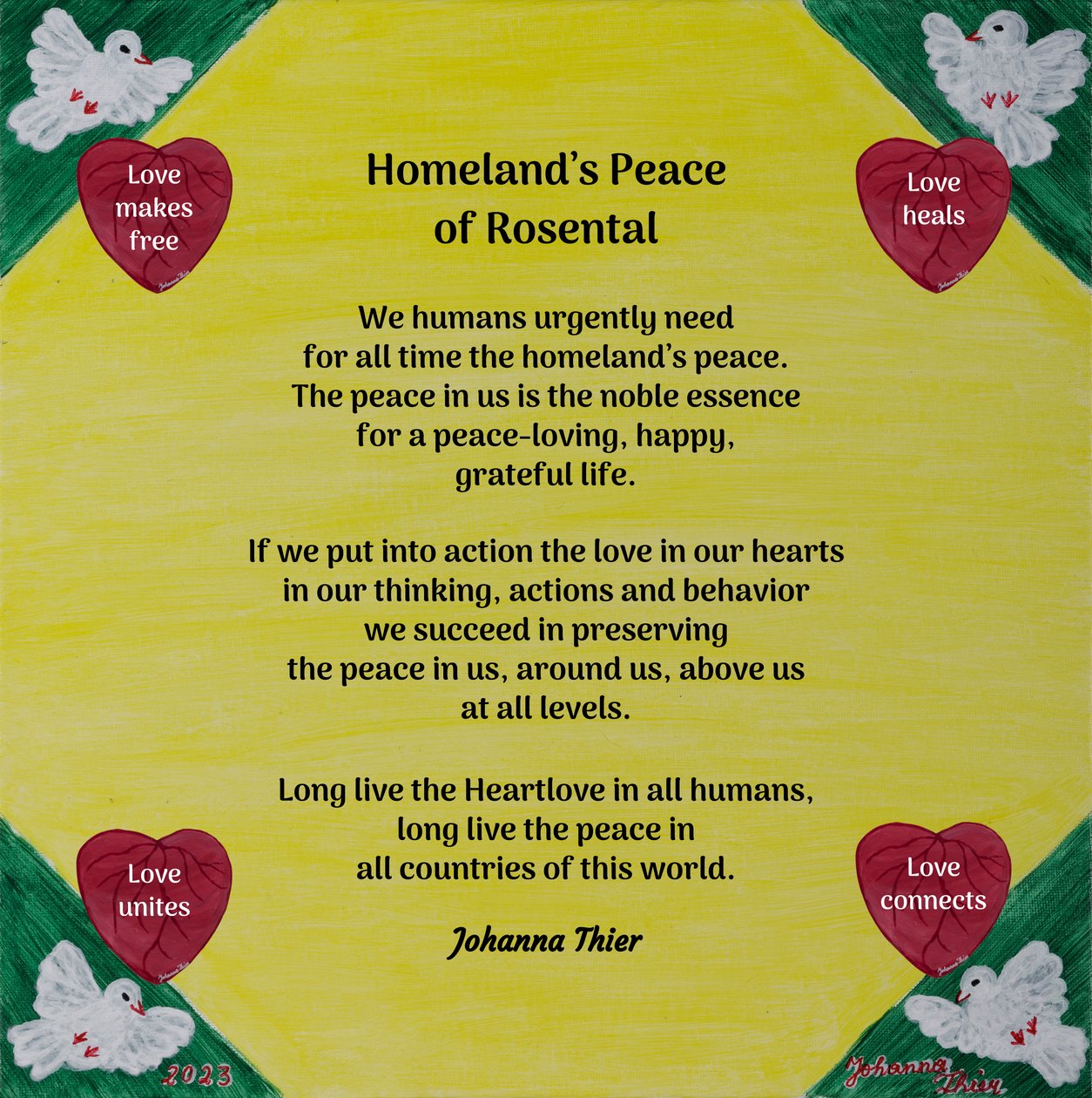 Homelands fred i Rosental av Johanna Thier