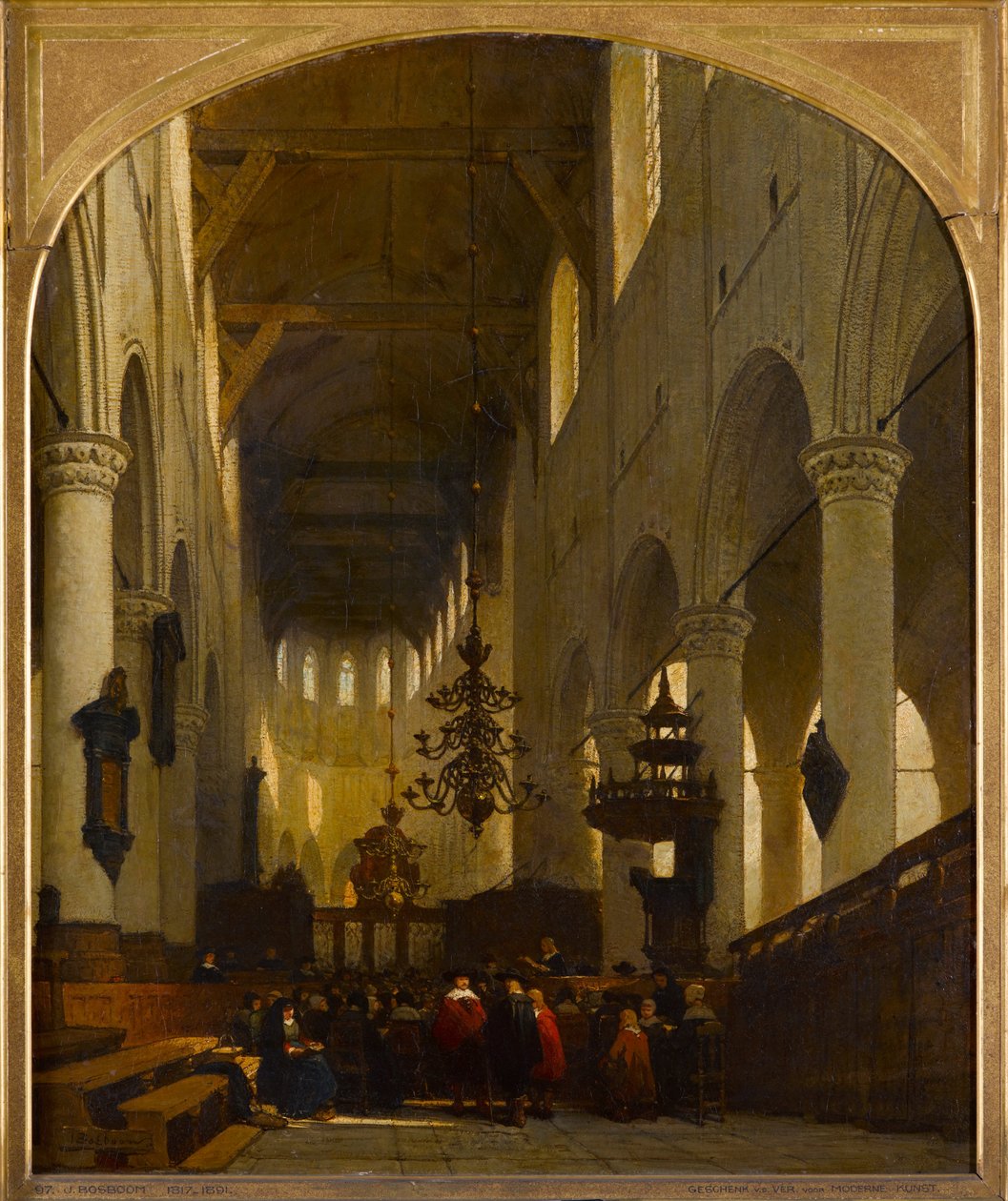 Pieterskerk i Leiden av Johannes Bosboom