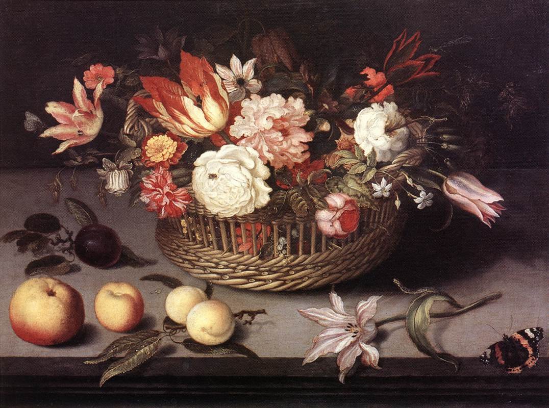 Kurv med blomster av Johannes Bosschaert