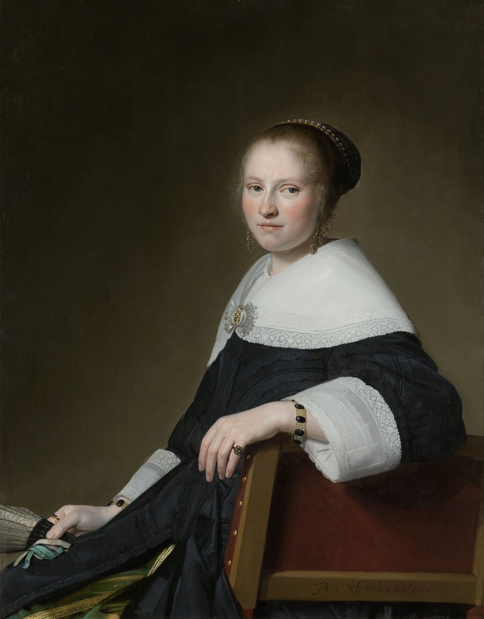 Portrett av Maria Strijp av Johannes Cornelisz. Verspronck