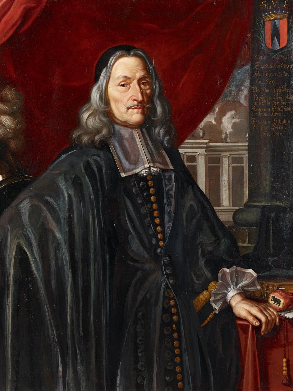 Portrett av Baron zu Spiehs Sigmund von Erlach av Johannes Dünz