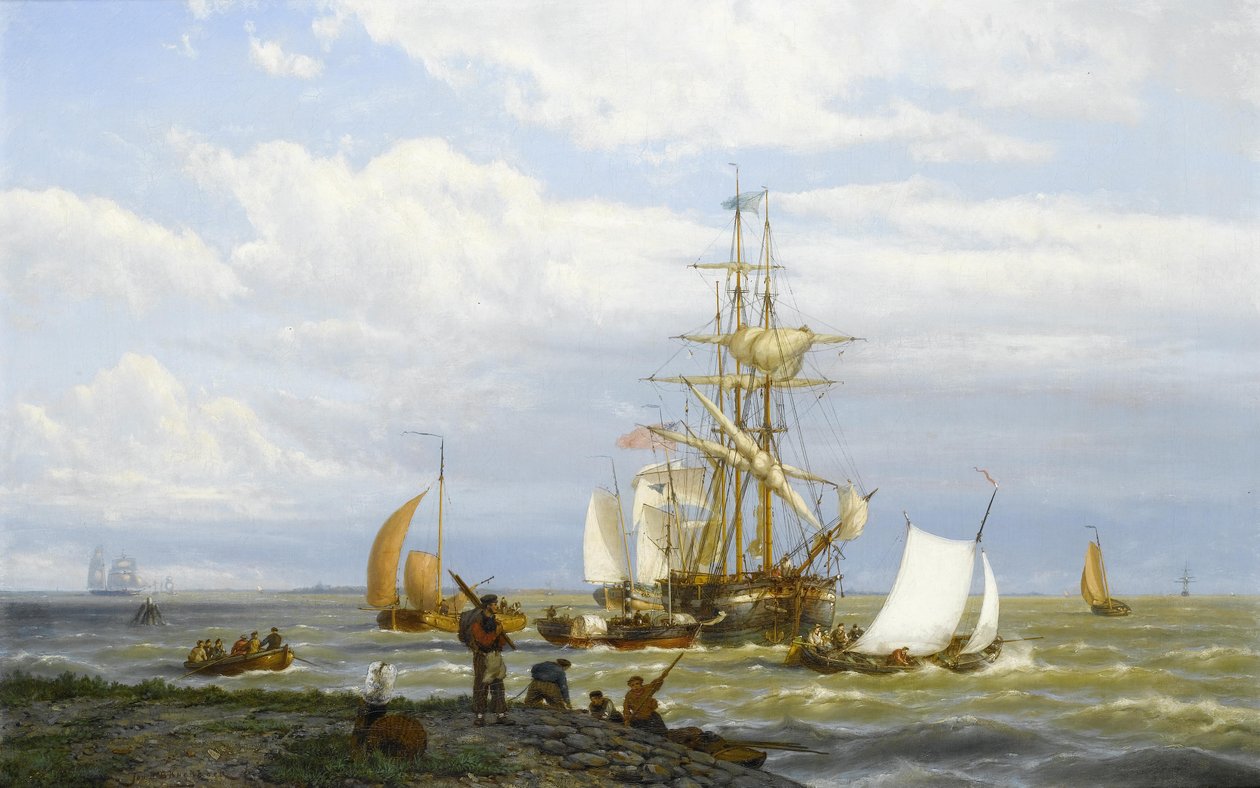 En travel elvemunning av Johannes Hermann Barend Koekkoek