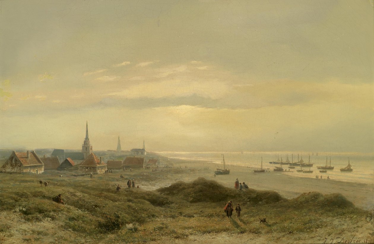 Stranden ved Scheveningen av Johannes Joseph Destrée
