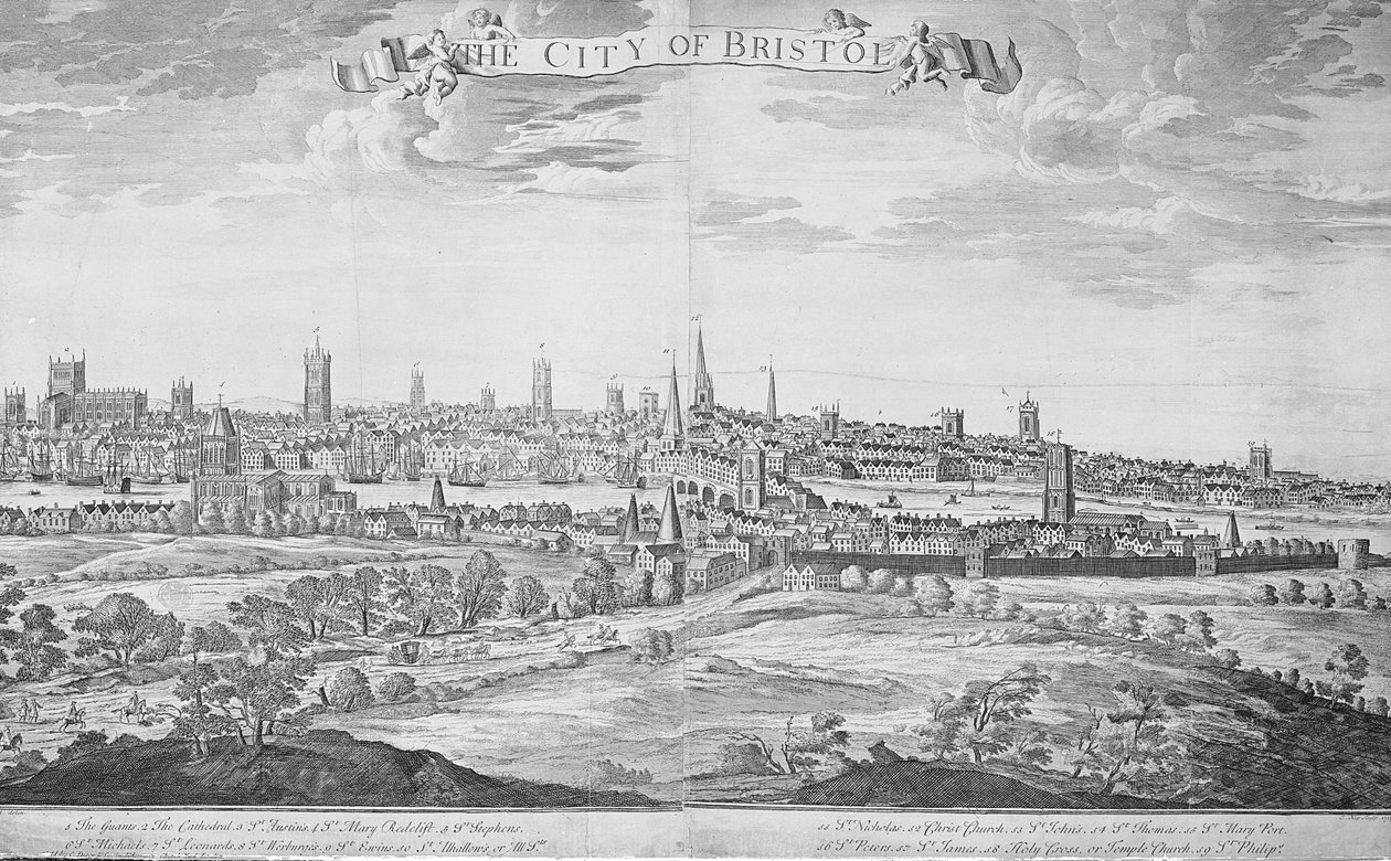 City of Bristol (med nøkkel), 1717 av Johannes Kip
