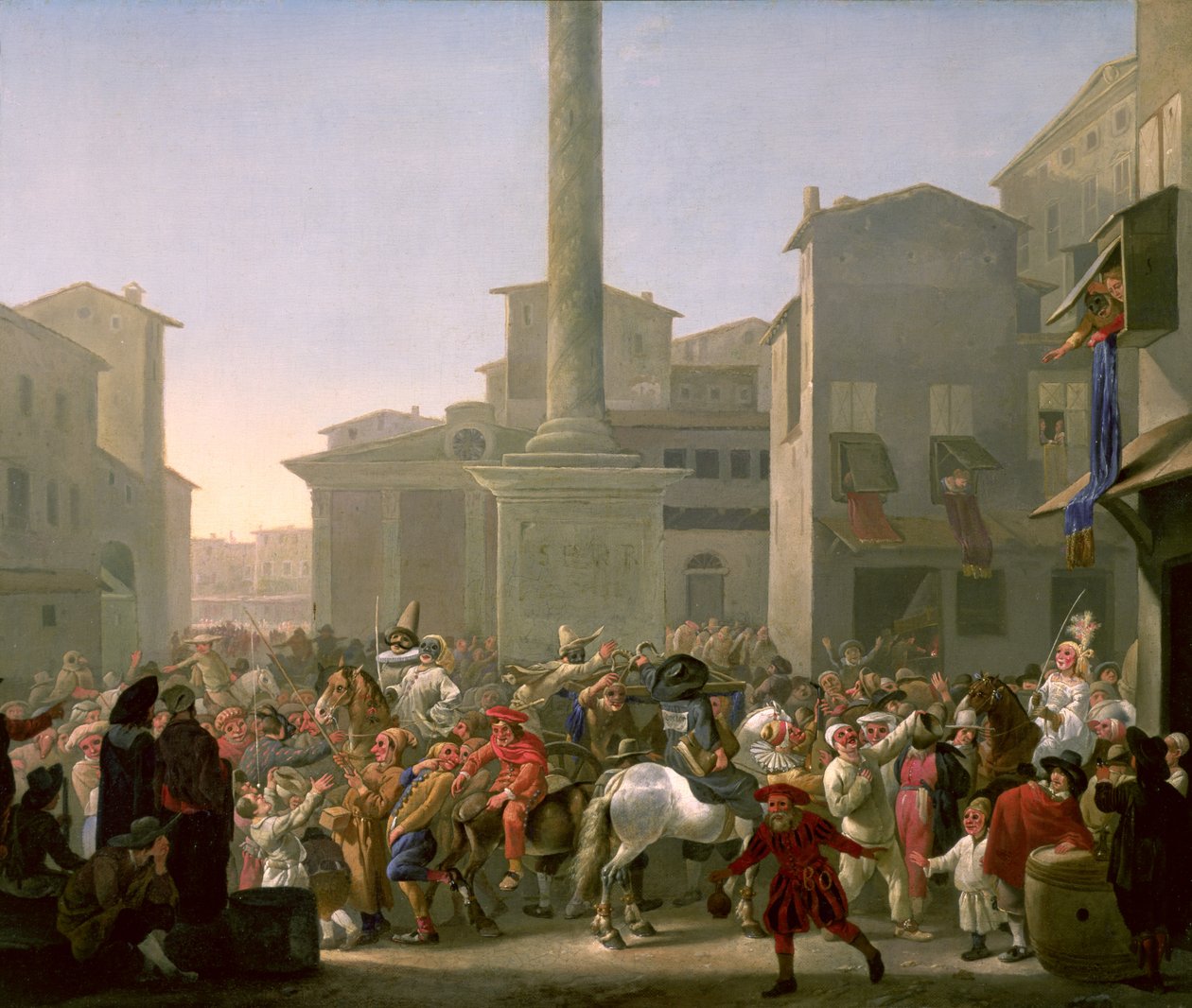 Karneval i Roma, ca. 1650-51 av Johannes Lingelbach