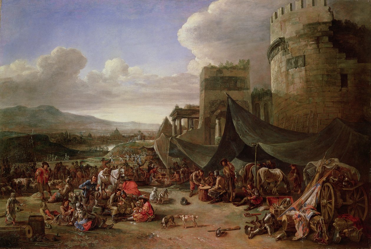 Plyndringen av Roma i 1527 av Johannes Lingelbach