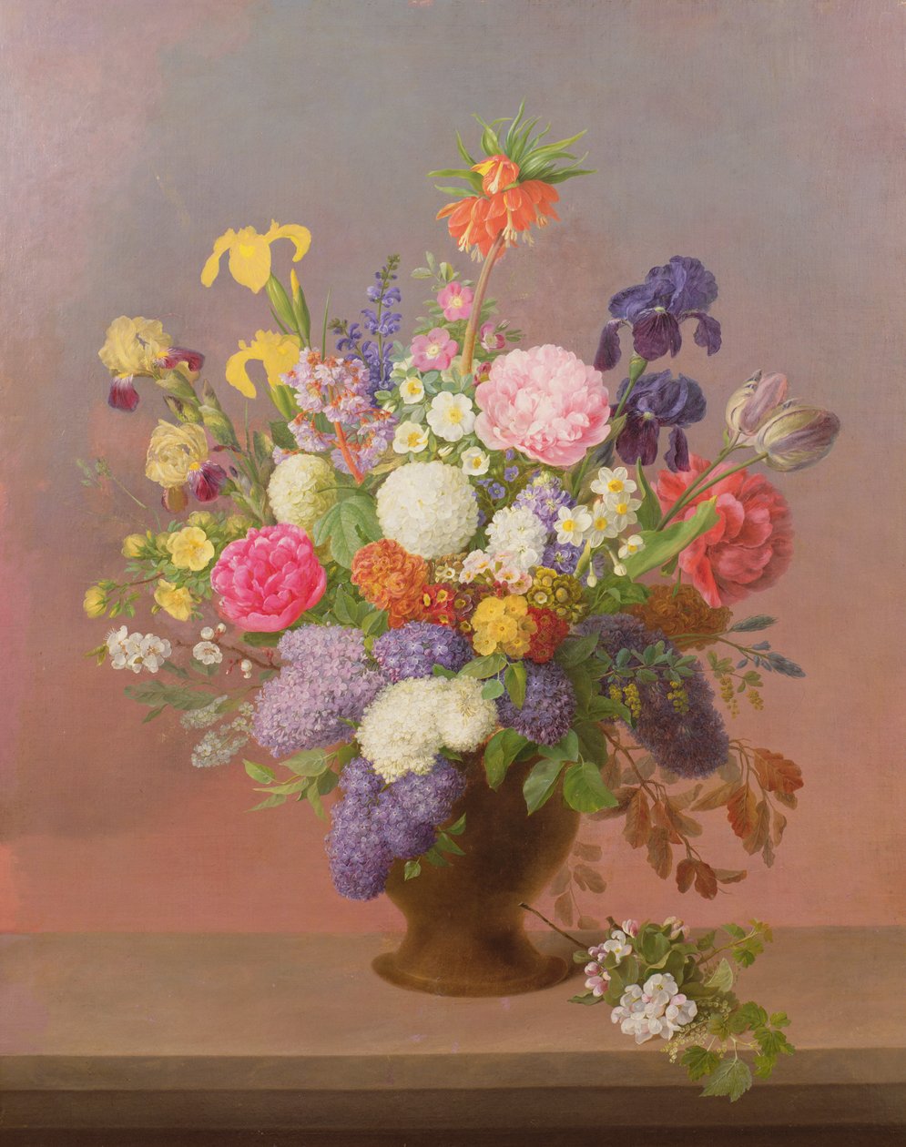 Vårblomster i vase av Johannes Ludwig Camradt