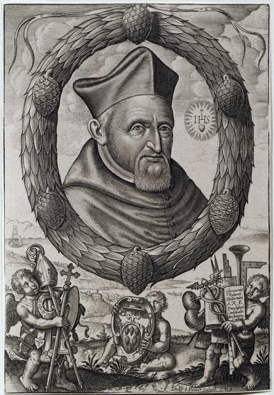 Portrett av Roberto Bellarmini (1542-1621) kardinal erkebiskop av Capua av Johannes Valdor