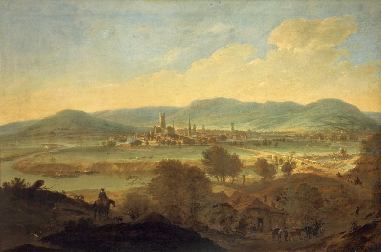 Utsikt over Gloucester fra nordvest, ca. 1675-85 av Johannes Vorsterman
