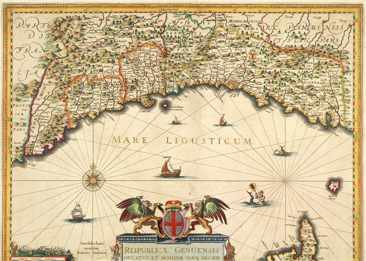 Republikken Genova, Kart over Jan Baptist Vrients, Kobberstikk av Johannes Baptista Vrints