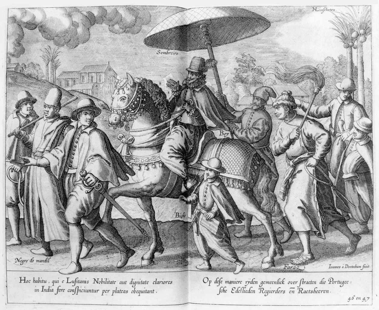 Portugisisk dignitær eller adelsmann i India av Johannes Baptista van the Younger Doetechum