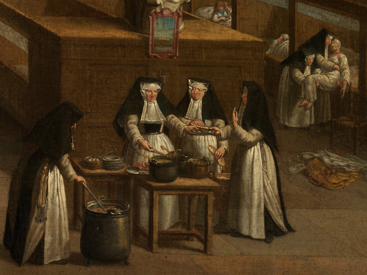 Detalj av avdelingene ved Saint John's Hospital av Johannes Beerblock