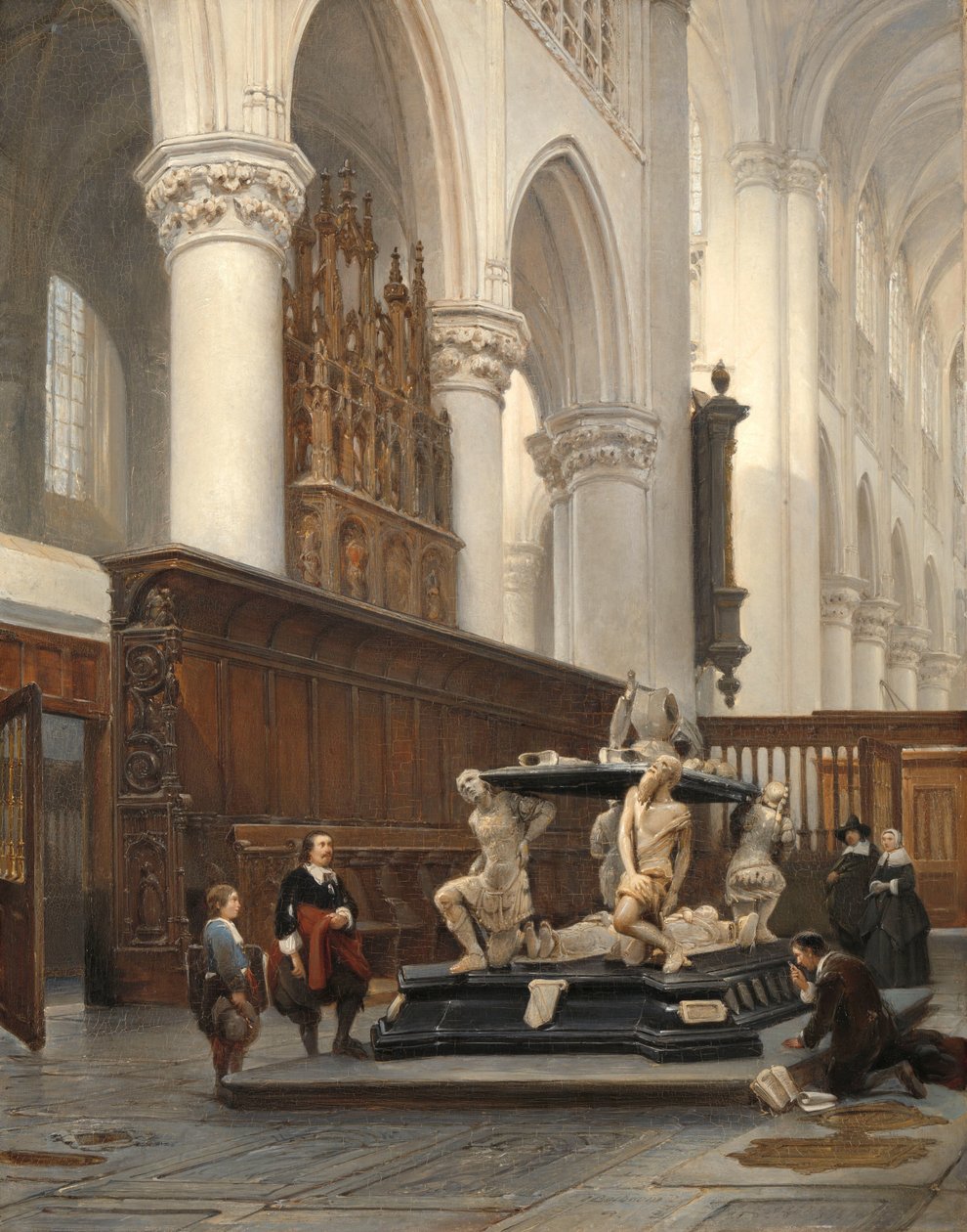 Koret til O.L.-Vrouwekerk i Breda med graven til Engelbert II av Nassau Vår Frue kirkes kor i Breda med graven til Engelbert II av Nassau av Johannes Bosboom