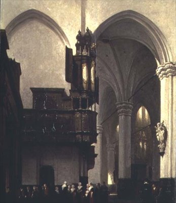 Den nye kirken i Amsterdam, ca. 1847 av Johannes Bosboom