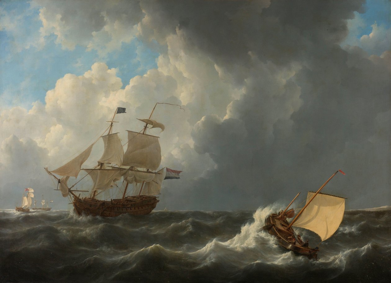 Skip i et turbulent hav av Johannes Christiaan Schotel
